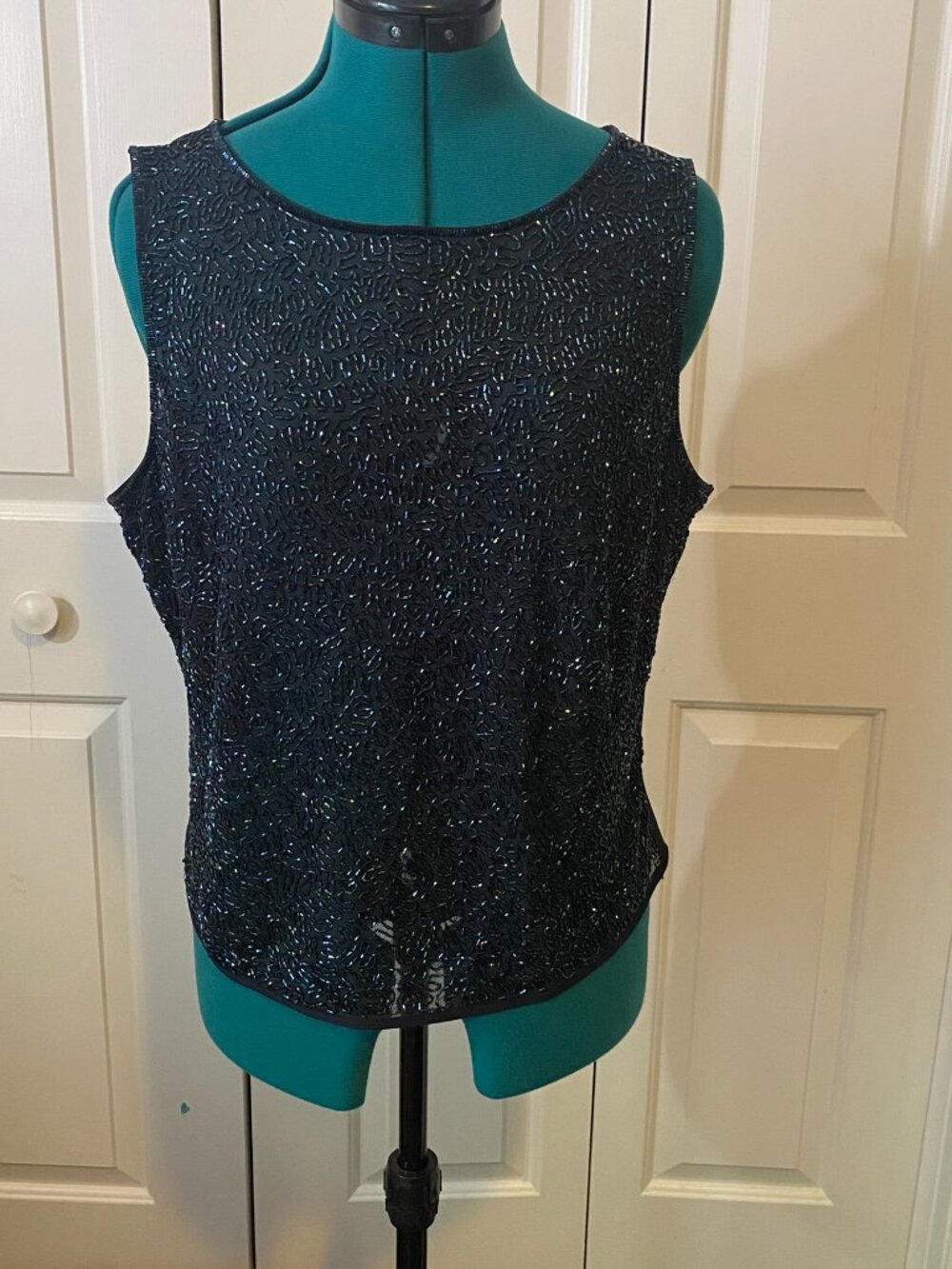 Escada Sleeveless beaded top
